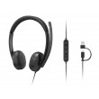 Lenovo VoIP 5000 Wired Headset w/ Mic, USB A/C, Bl Lenovo VoIP 5000 Wired Headset w/ Mic, USB A/C, Bl