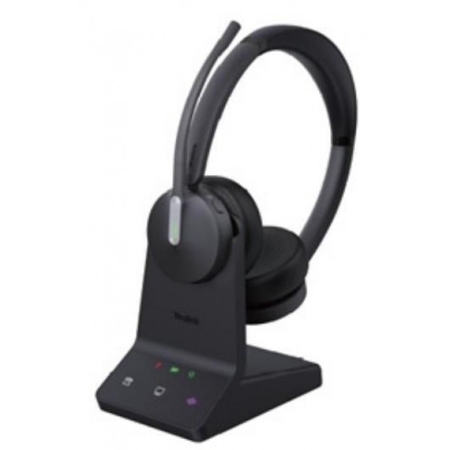 Yealink WH64 Workstation Dual Headset Wired & Wireless Head-band Office/Call center USB Type-C Bluetooth Charging stand Black