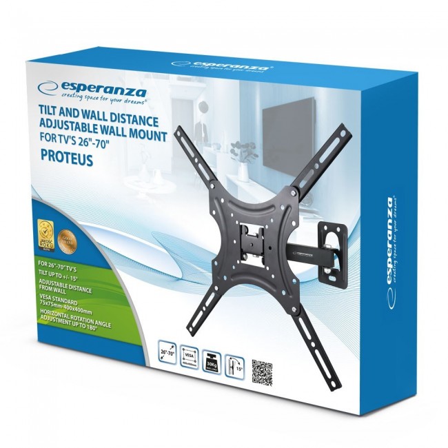 Esperanza ERW015 TV Mount 26 70 177.8 cm Black