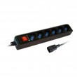 Techly Power Strip 6 Sockets Black with VDE Plug IUPS-PCP-6V Techly Power Strip 6 Sockets Black with VDE Plug IUPS-PCP-6V