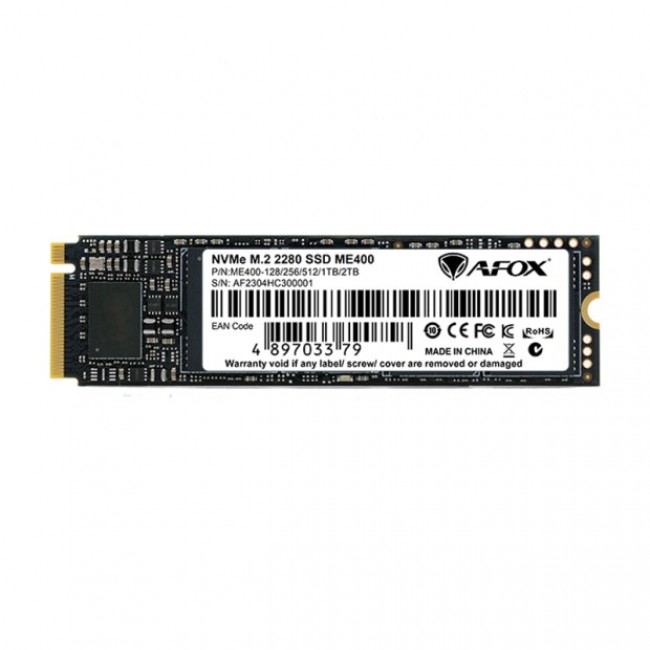 AFOX ME400 2.05 TB M.2 PCI Express 4.0 NVMe 3D NAND AFOX ME400 2.05 TB M.2 PCI Express 4.0 NVMe 3D NAND