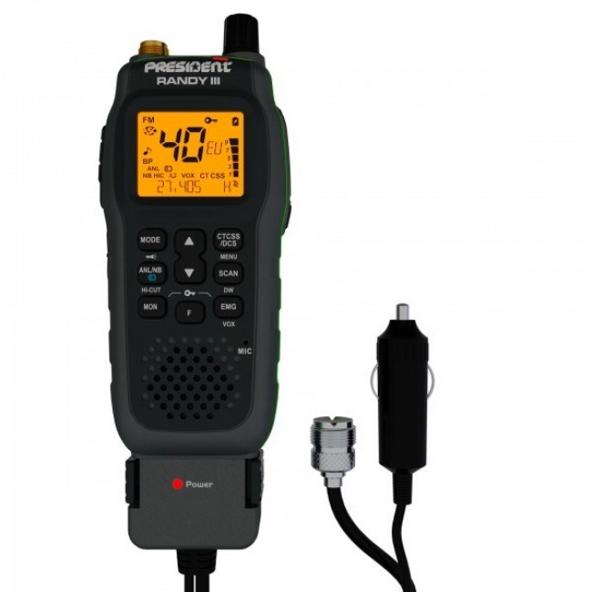 President Randy ASC AM/FM CB Portable Radio Black President Randy ASC AM/FM CB Portable Radio Black