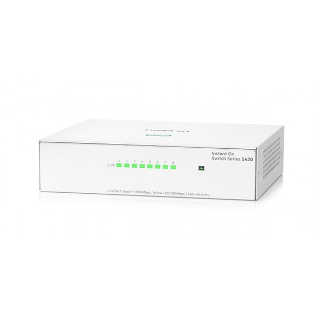 HPE Aruba Networking Aruba Instant On 1430 8G Unmanaged L2 Gigabit Ethernet (10/100/1000) White HPE Aruba Networking Aruba Instant On 1430 8G Unmanaged L2 Gigabit Ethernet (10/100/1000) White
