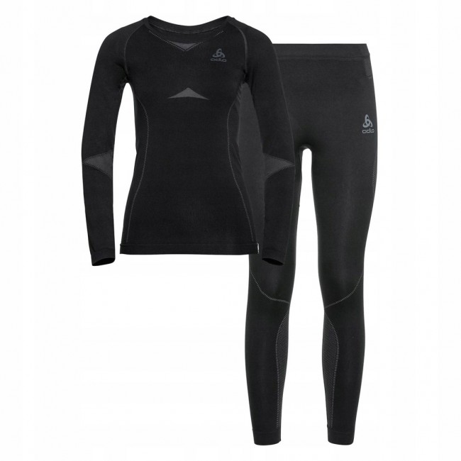 Thermal underwear - Odlo Set long ACTIVE WARM SET size 164 cm Black Thermal underwear - Odlo Set long ACTIVE WARM SET size 164 cm Black