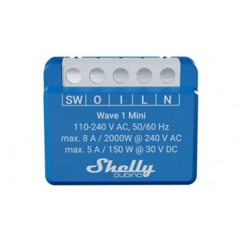 Shelly Qubino Wave 1 Mini LR Smart switch Z-Wave Blue