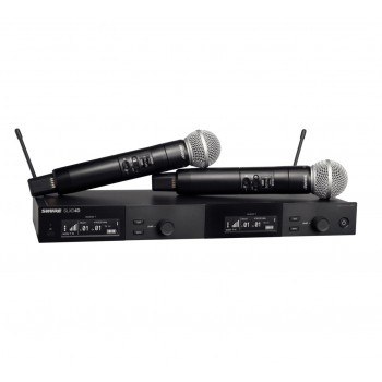 Shure SLXD24DE/SM58-G59 - dual digital wireless system with two transmitters/handheld microphones (470 - 514 MHz)