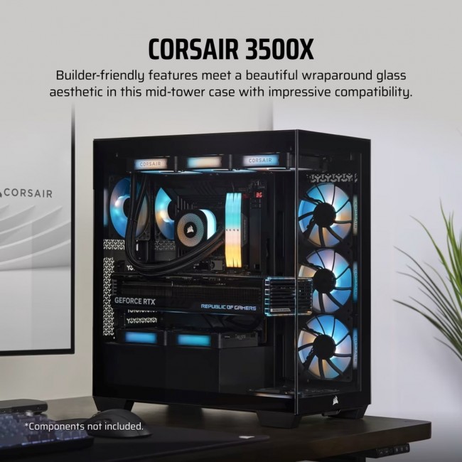 Corsair 3500X RS-R ARGB Midi Tower Black Corsair 3500X RS-R ARGB Midi Tower Black
