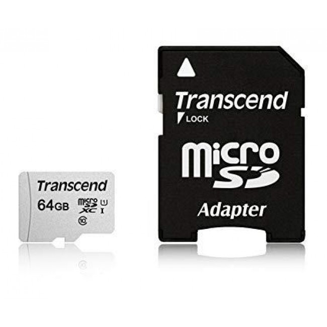 Transcend microSD Card SDXC 300S 64GB with Adapter