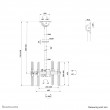 Neomounts NM-C440DBLACK Dual monitor/TV mount ceiling 32-60