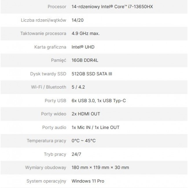 AVTEK OPS COMPUTER I7 13650HX 16GB 512GB/WIN 11 PR AVTEK OPS COMPUTER I7 13650HX 16GB 512GB/WIN 11 PR