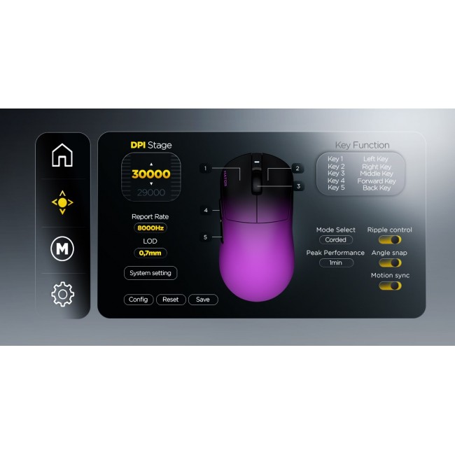HATOR Quasar 3 Ultima 8K Wireless, Black/Violet HATOR Quasar 3 Ultima 8K Wireless, Black/Violet