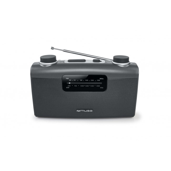 Muse M-058 R Portable Analog Black, Grey