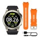 Manta Activ X GPS sports smartwatch silver + orange strap