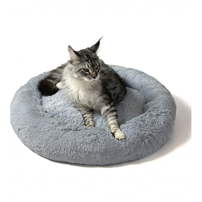 GO GIFT Shaggy grey M - pet bed - 57 x 57 x 10 cm