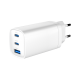 Gembird TA-UC-PDQC65-01-W 3-port 65 W GaN USB PowerDelivery fast charger, white Gembird TA-UC-PDQC65-01-W 3-port 65 W GaN USB PowerDelivery fast charger, white