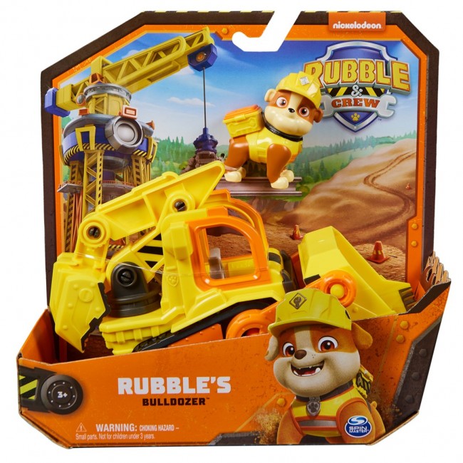 Rubble & Crew, Rubble s Bulldozer Toy Truck with Movable Parts and a Collectible Action Figure, Kids Toys for Ages 3 and Up