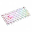 SAVIO PHENIX WHITE Wireless Mechanical Keyboard, Gateron Red Pro, ABS