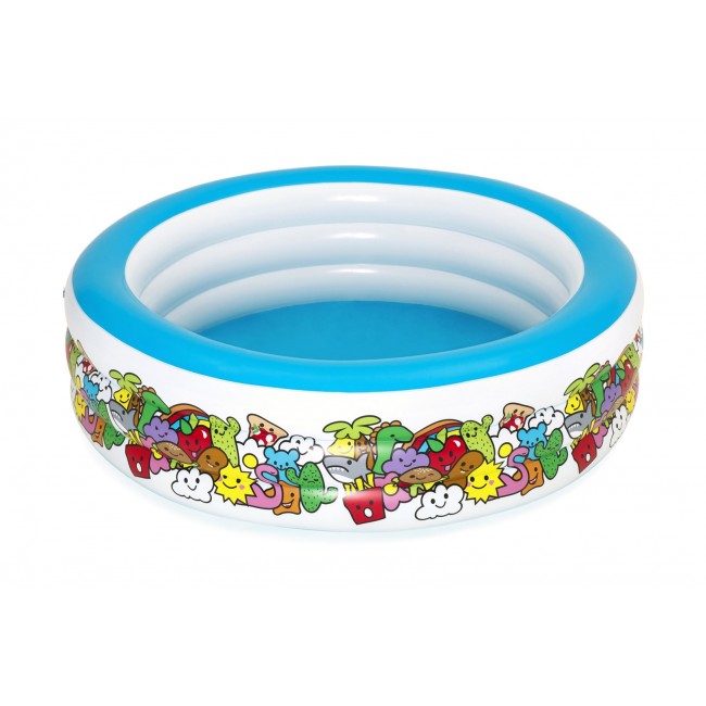 Bestway Inflatable Play Pool - 3-Ring - 1.96m x H53cm Bestway Inflatable Play Pool - 3-Ring - 1.96m x H53cm