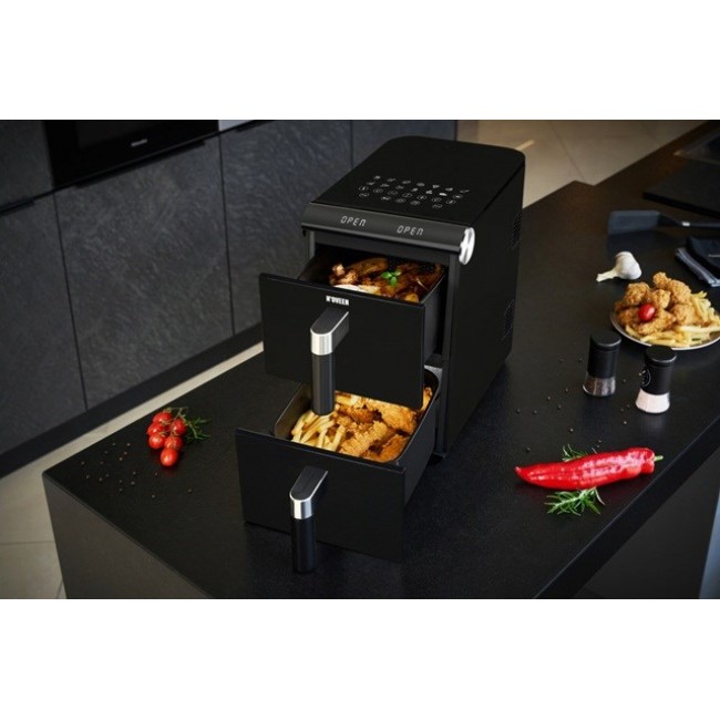 Noveen DoubleCrisp AF5050 X-LINE Fat-free deep fat fryer 1700 W Black Noveen DoubleCrisp AF5050 X-LINE Fat-free deep fat fryer 1700 W Black