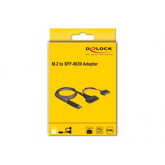 DeLOCK M.2 Key M to U.2 SFF-8639 NVMe Adapter with 50 cm cable