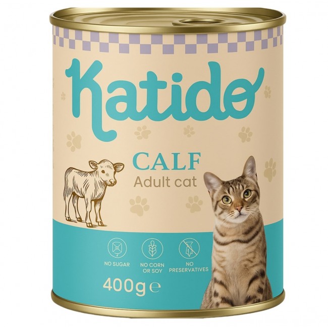 KATIDO Calf - wet cat food - 400g