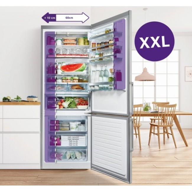 Bosch Serie 6 KGN49LBCF fridge-freezer Freestanding 440 L C Black