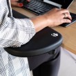 R-Go Tools Armrest R-Go, ergonomic, symmetrical, with abdominal cutout, soft foam, black