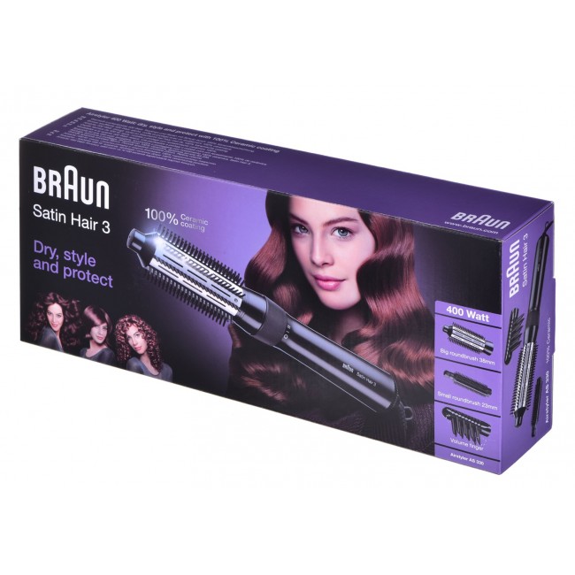 Braun AS330 Hot air brush Warm Black 400 W 2 m Braun AS330 Hot air brush Warm Black 400 W 2 m