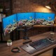 Maclean MC-811 Monitor Bracket Desk Mount Holder For 3 LCD LED Monitors USB 17'' - 27