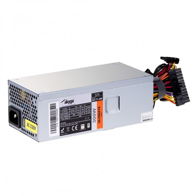 Akyga AK-T1-300 power supply unit 300 W 24-pin ATX TFX Aluminium Akyga AK-T1-300 power supply unit 300 W 24-pin ATX TFX Aluminium