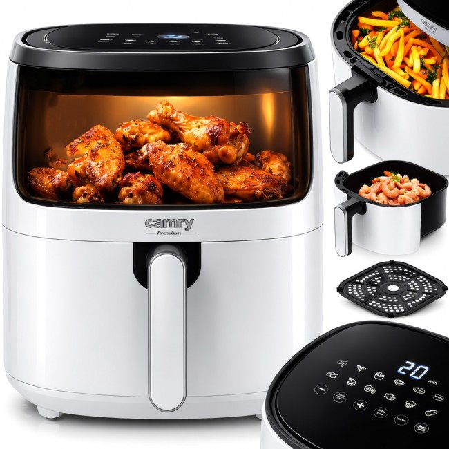 Camry Premium CR 6313 fryer Single 5 L Stand-alone 2000 W Hot air fryer White, Black Camry Premium CR 6313 fryer Single 5 L Stand-alone 2000 W Hot air fryer White, Black