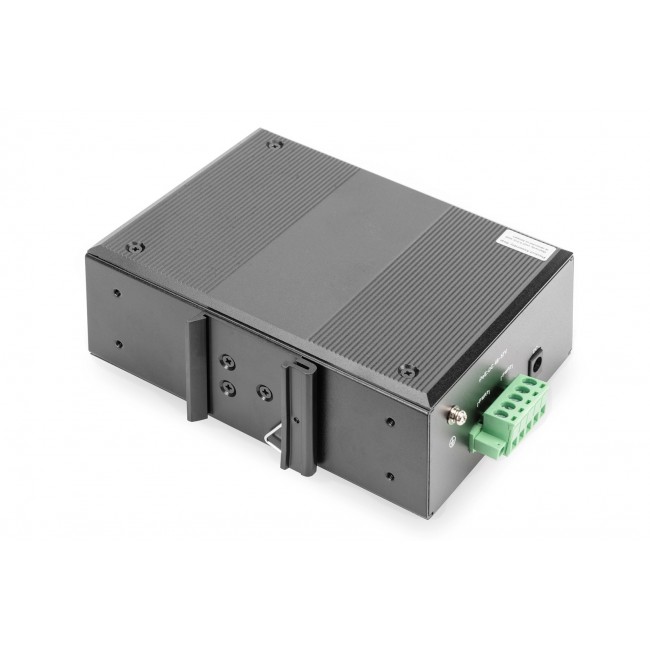 Digitus 7 Port Gigabit Ethernet Netzwerk PoE Switch, Industrial, Unmanaged, 1PD Port