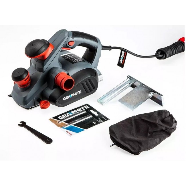Electric Planer Graphite 850W, planing depth 3mm, planing width 82mm