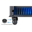 Manhattan Laptop Charging Cabinet Desktop via AC Adapter (EU) 20-bay, Install device's AC Adapter (power cables) into unit, Suitable for ALL laptops (to 16