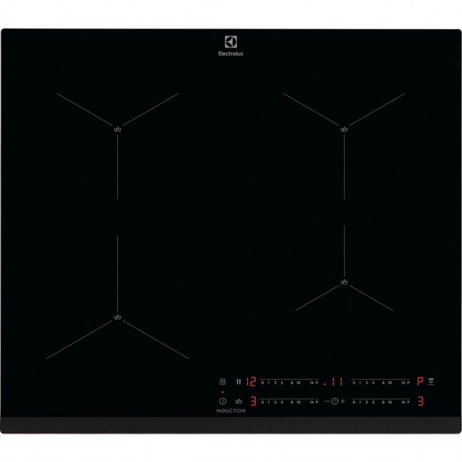 Electrolux EIS62443 Black Built-in 60 cm Zone induction hob 4 zone(s)