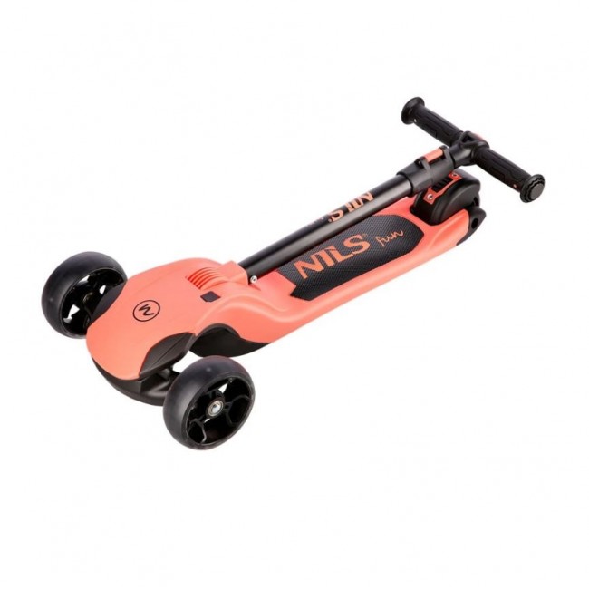 NILS FUN HLB122 LED children's scooter pink