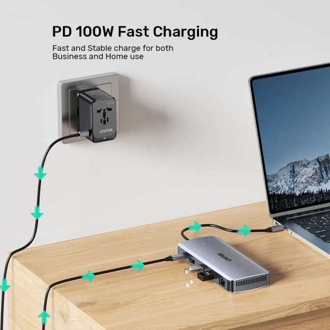 UNITEK ACTIVE HUB USB-C 10GBPS,M.2,HDMI, PD 100W UNITEK ACTIVE HUB USB-C 10GBPS,M.2,HDMI, PD 100W