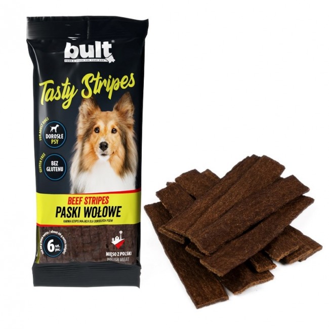 BULT Tasty stripes Beef - dog treat - 6 pcs