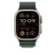 Apple 49mm Dark Green Alpine Loop - Small - Natural Titanium Finish Apple 49mm Dark Green Alpine Loop - Small - Natural Titanium Finish
