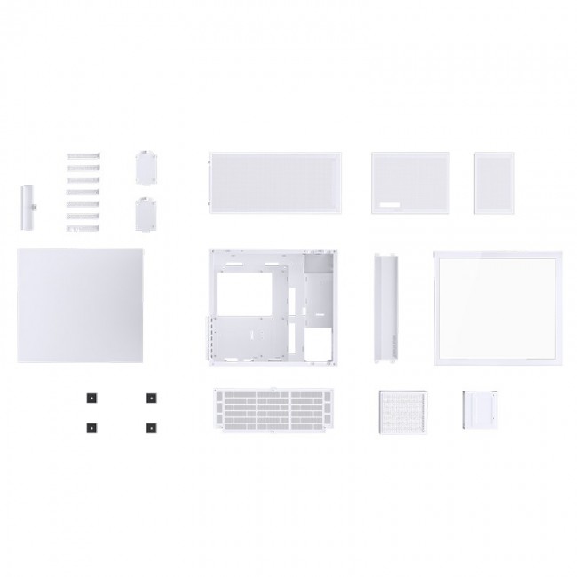 Jonsbo D41 MESH ATX Case, Tempered Glass - white