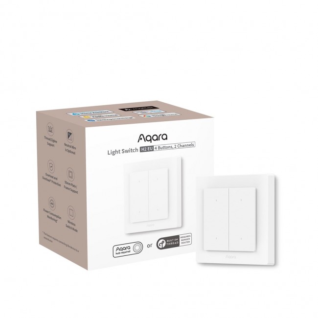 Aqara Light Switch H2 EU Wireless Grey, White