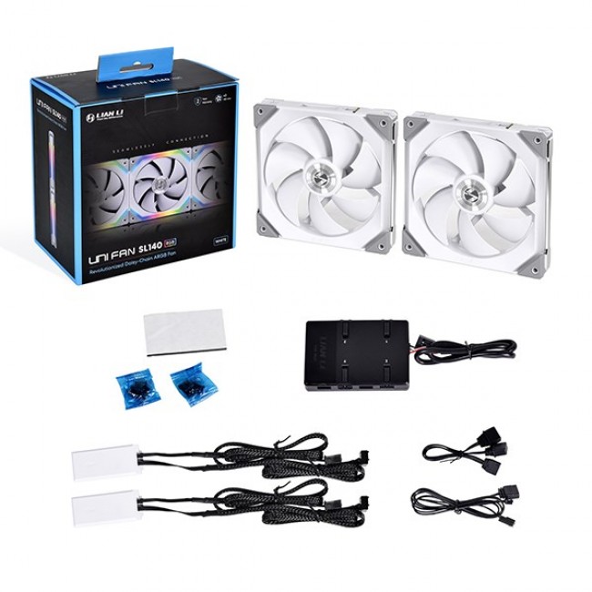Lian Li Uni Fan SL140 Computer case 14 cm White 2 pc(s)