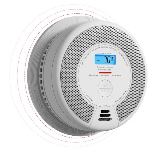 X-Sense SC07-W smoke detector Carbon monoxide detector Interconnectable Wireless X-Sense SC07-W smoke detector Carbon monoxide detector Interconnectable Wireless