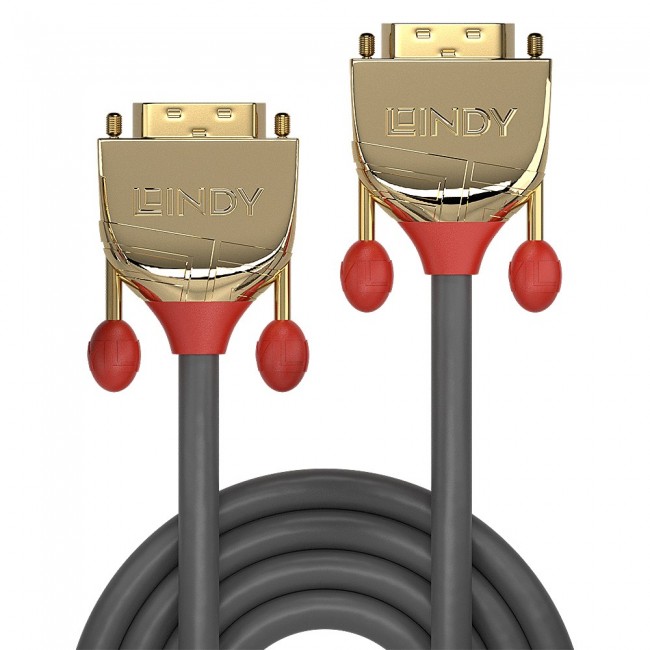 Lindy 20m DVI-D Single Link Cable, Gold Line Lindy 20m DVI-D Single Link Cable, Gold Line