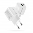 Charger 1 x USB, 1 x USB-C Quick Charge 3.0 20W white
