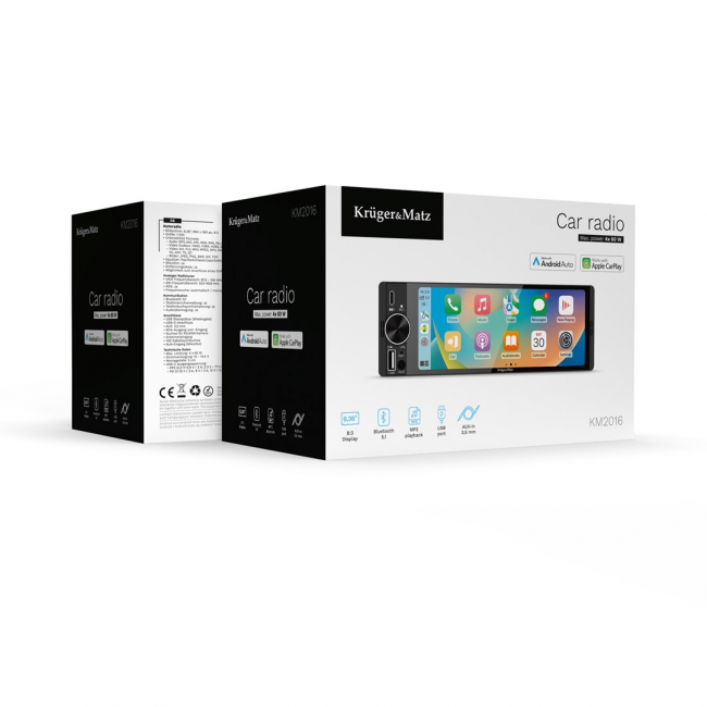 Kruger&Matz KM2016 1DIN CarPlay/AndroidAuto car radio Kruger&Matz KM2016 1DIN CarPlay/AndroidAuto car radio