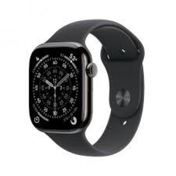 Apple Watch Series 11 GPS + Cellular 46mm Slate Titanium Case with Black Sport Band - M/L