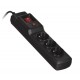 Activejet COMBO 3GN 5M black power strip with cord