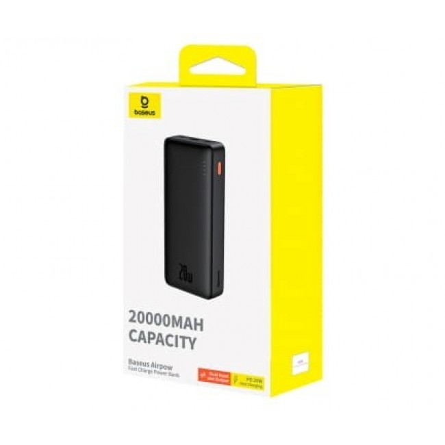 Baseus Airpow Lithium polymer power bank 20000 mAh 20 W Black Baseus Airpow Lithium polymer power bank 20000 mAh 20 W Black