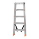 Krause Dopplo double-sided step ladder silver Krause Dopplo double-sided step ladder silver